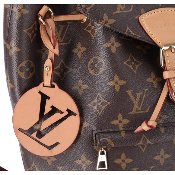 Louis Vuitton Montsouris PM Backpack Brown Monogram M45501 LV Logo Charm - Picture 10 of 16